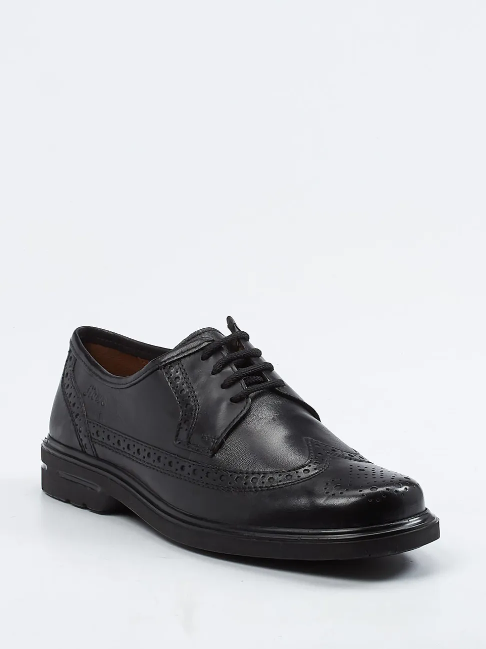 Sioux – Brogue-Halbschuh aus Lammleder Schwarz