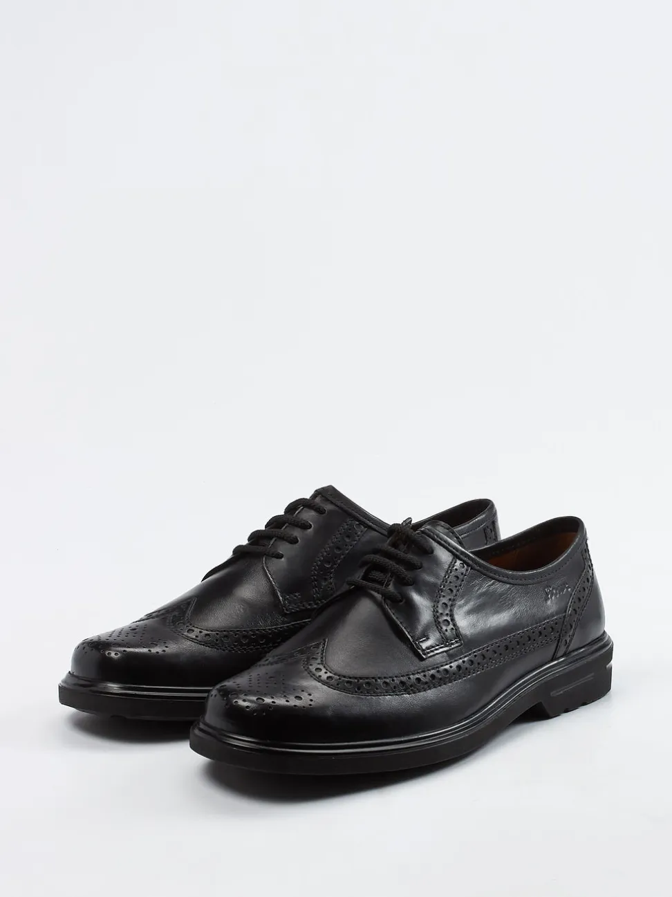 Sioux – Brogue-Halbschuh aus Lammleder Schwarz