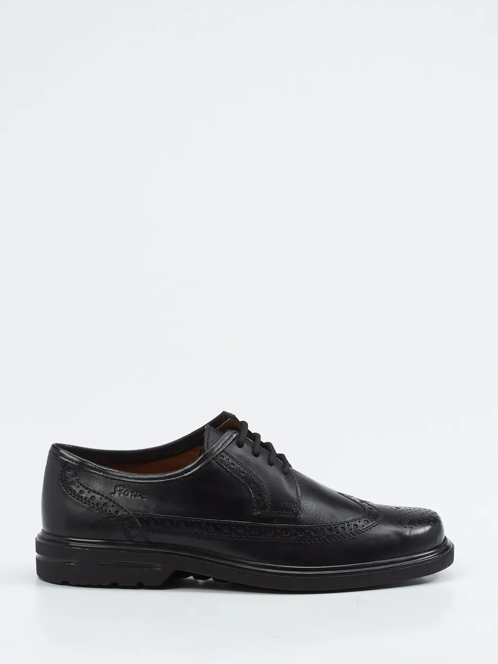 Sioux – Brogue-Halbschuh aus Lammleder Schwarz