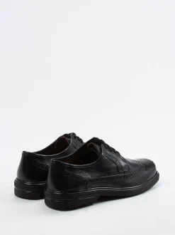 Sioux – Brogue-Halbschuh aus Lammleder Schwarz