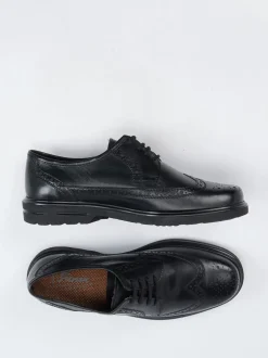 Sioux – Brogue-Halbschuh aus Lammleder Schwarz