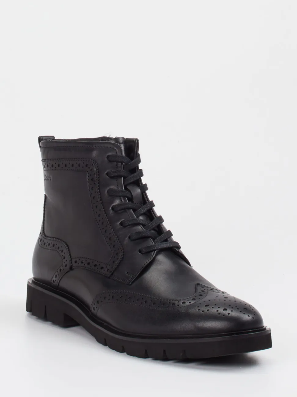 Sioux – Brogue-Stiefelette aus Kalbleder schwarz