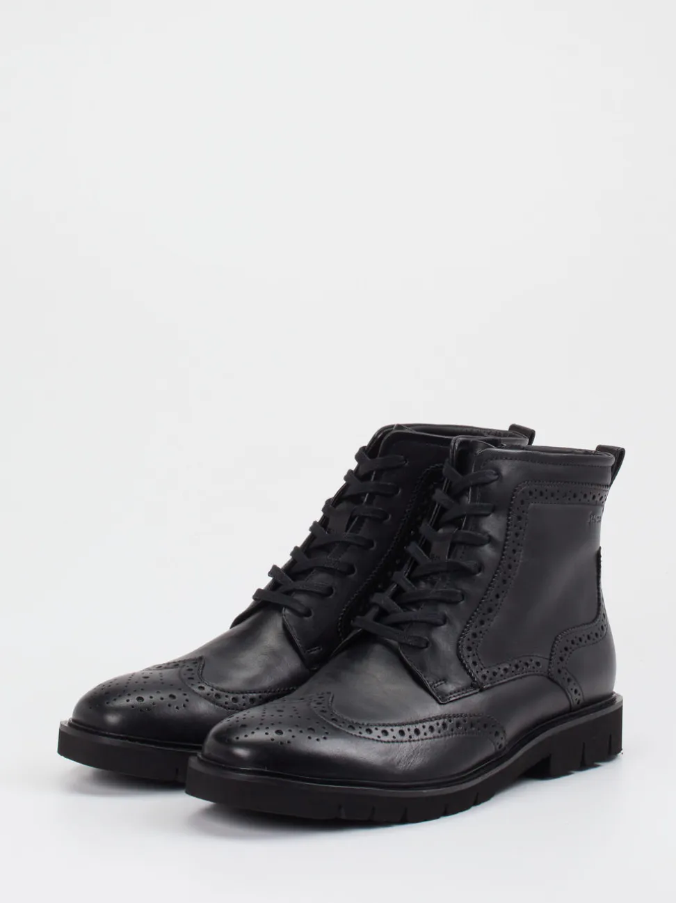 Sioux – Brogue-Stiefelette aus Kalbleder schwarz