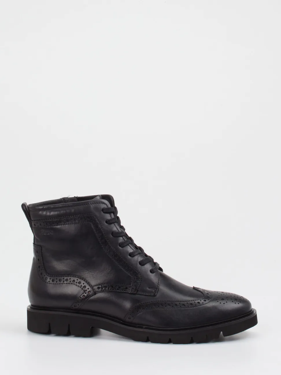 Sioux – Brogue-Stiefelette aus Kalbleder schwarz