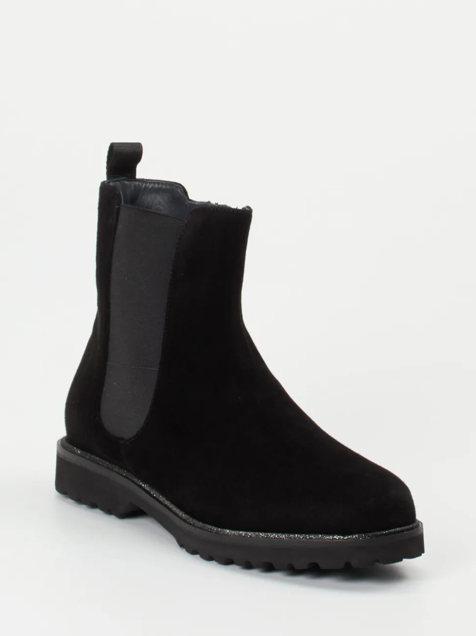 Sioux – Chelsea Boots aus Veloursleder schwarz