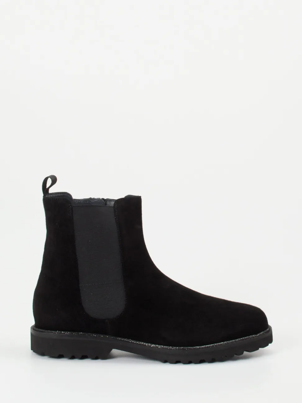 Sioux – Chelsea Boots aus Veloursleder schwarz