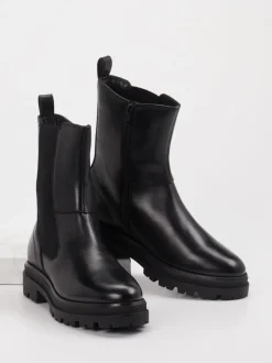 Sioux – Chelsea Boots aus Leder Schwarz