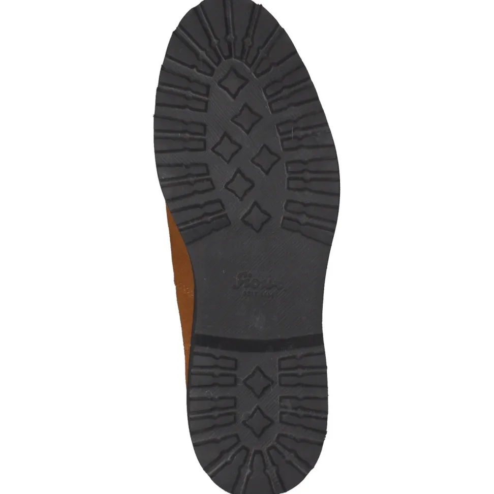 Sioux – Chelsea Boots aus Veloursleder cognacfarben