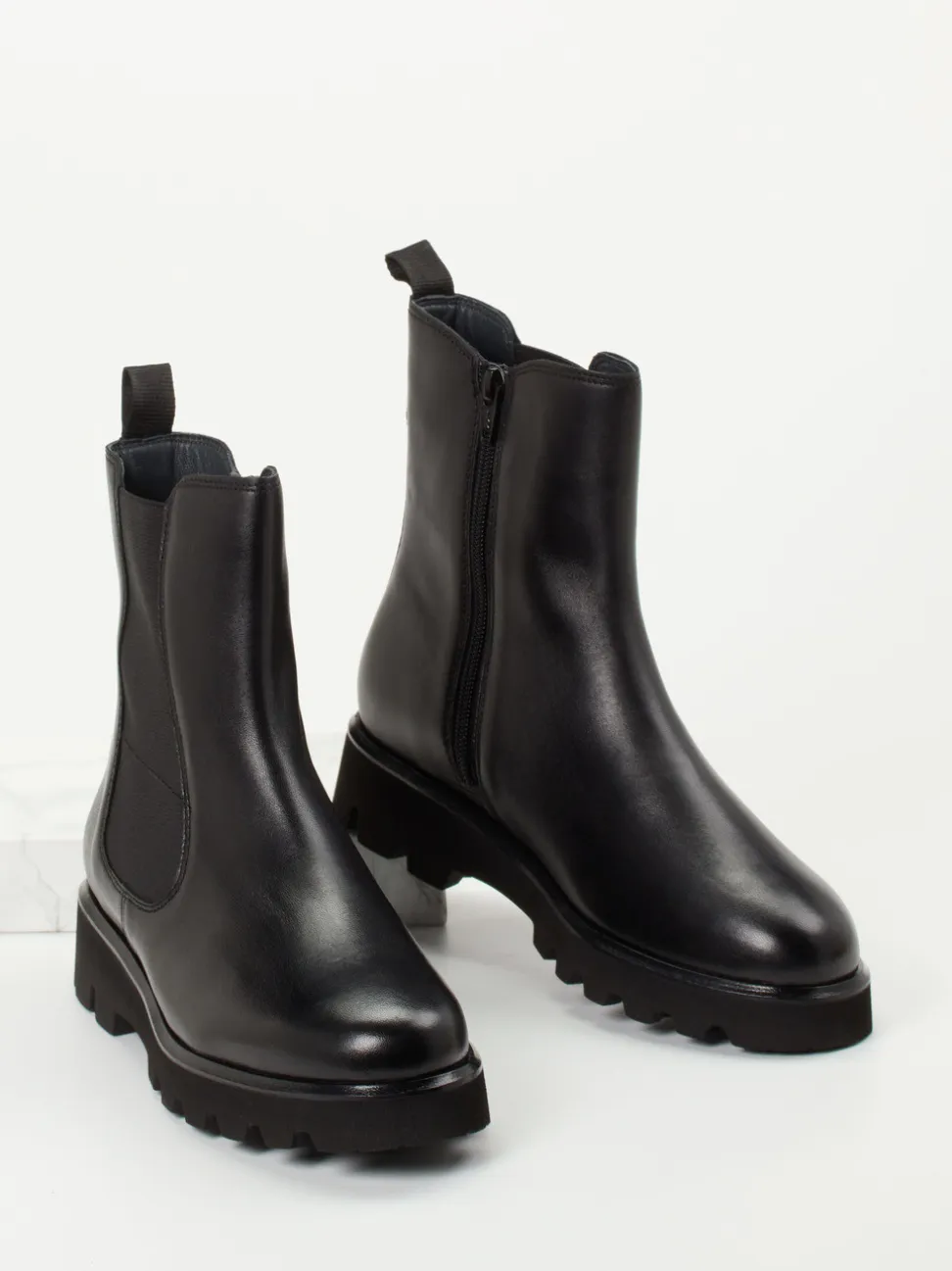 Sioux – Chelsea Boots aus Kalbleder schwarz