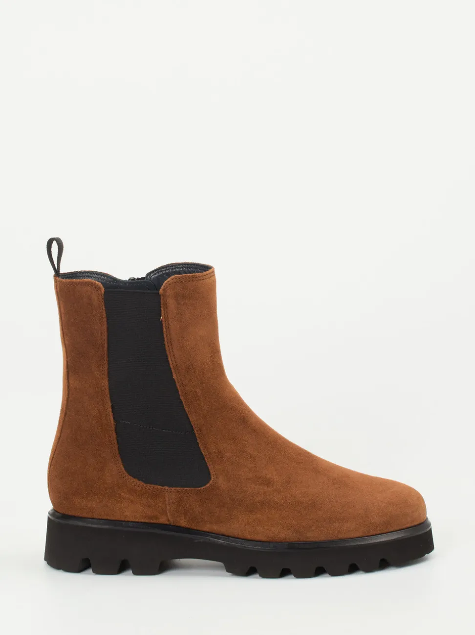 Sioux – Chelsea-Stiefeletten aus Veloursleder braun