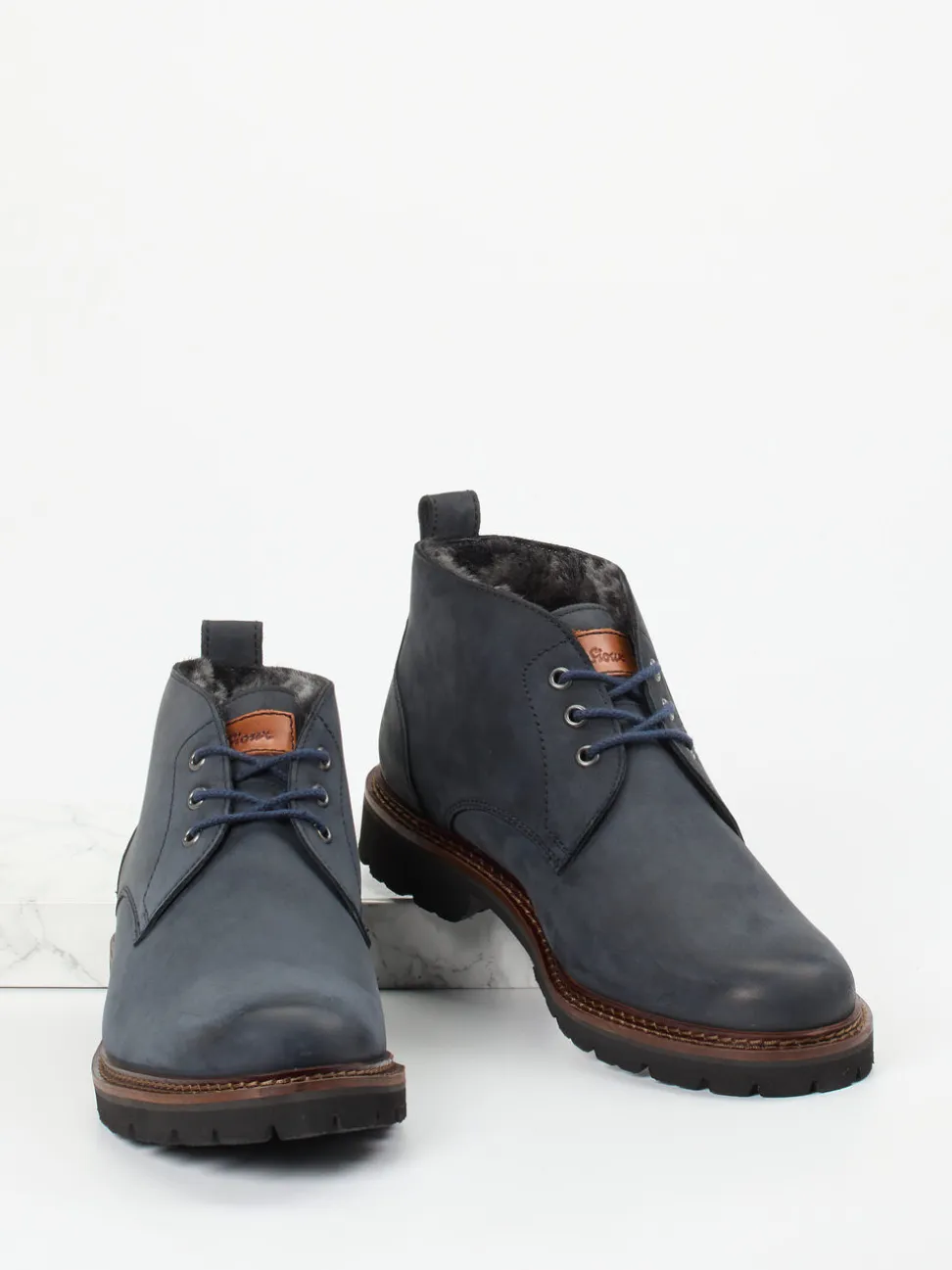 Sioux – Chukka Boots aus Nubukleder Dunkelblau