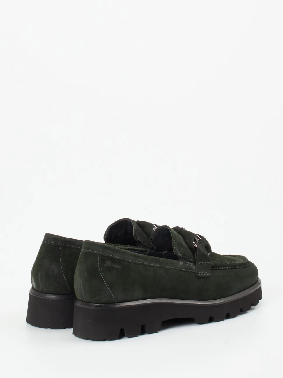 Sioux – Chunky-Slipper aus Veloursleder Tannengrün