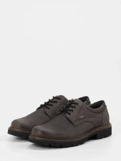 Sioux – Derby-Schnürschuh aus Nubukleder dunkelgrau