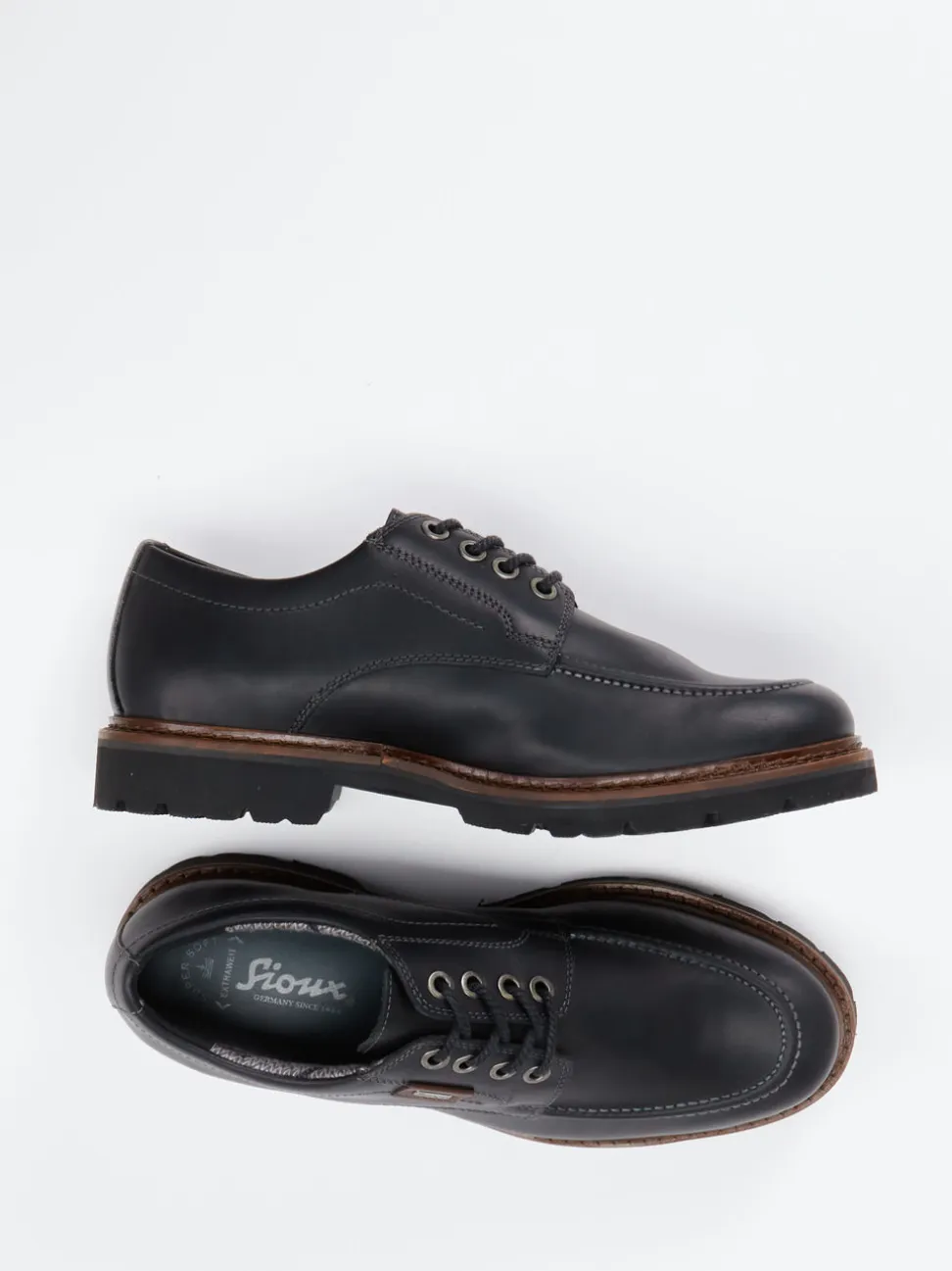 Sioux – Derby-Schnürschuh aus Fettleder schwarz
