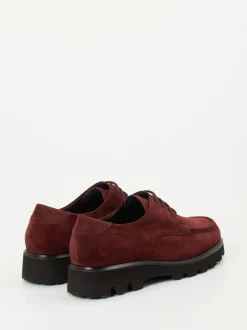 Sioux – Derby-Schnürschuh aus Veloursleder weinrot