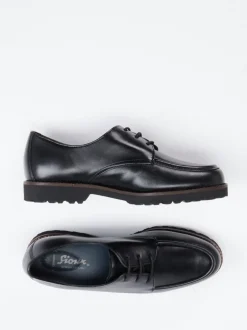 Sioux – Derby-Schnürschuh aus Lammleder Schwarz
