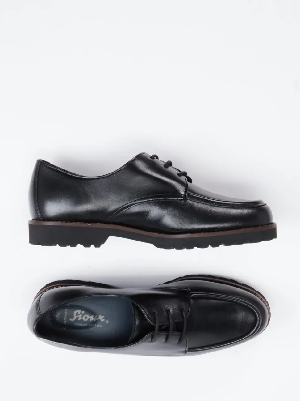 Sioux – Derby-Schnürschuh aus Lammleder Schwarz