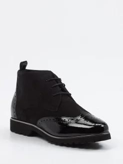 Sioux – Desert Boots aus Veloursleder schwarz