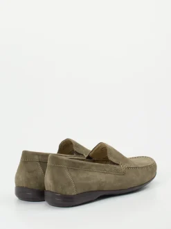 Sioux – Herren-Loafer aus Veloursleder olivgrün