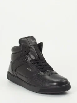 Sioux – High-Top Sneaker aus Glattleder schwarz