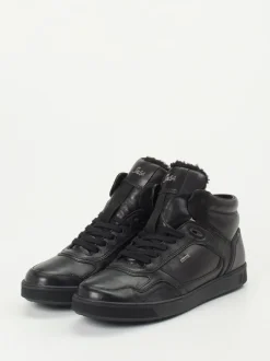 Sioux – High-Top Sneaker aus Glattleder schwarz