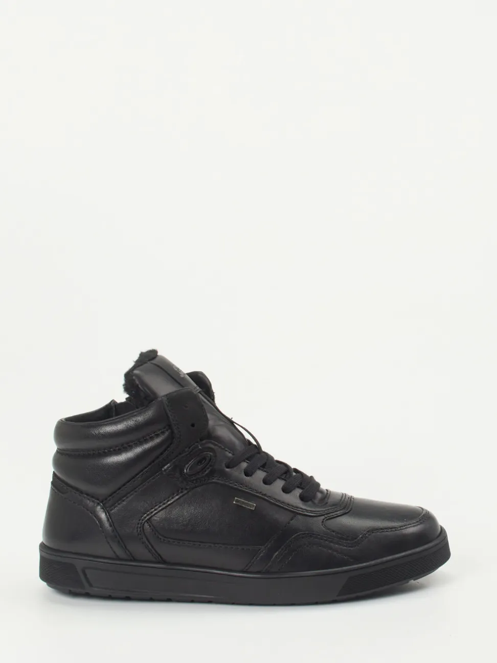 Sioux – High-Top Sneaker aus Glattleder schwarz