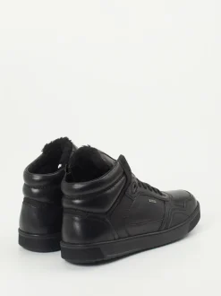 Sioux – High-Top Sneaker aus Glattleder schwarz