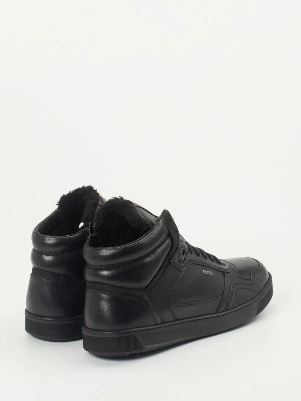 Sioux – High-Top Sneaker aus Glattleder schwarz