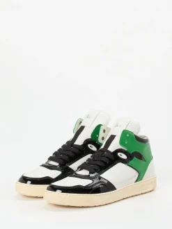 Sioux – High-Top Sneaker aus Kalbleder und Lackleder