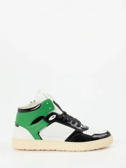 Sioux – High-Top Sneaker aus Kalbleder und Lackleder