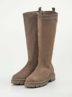 Sioux – Kniehohe Stiefel aus Nubukleder braun