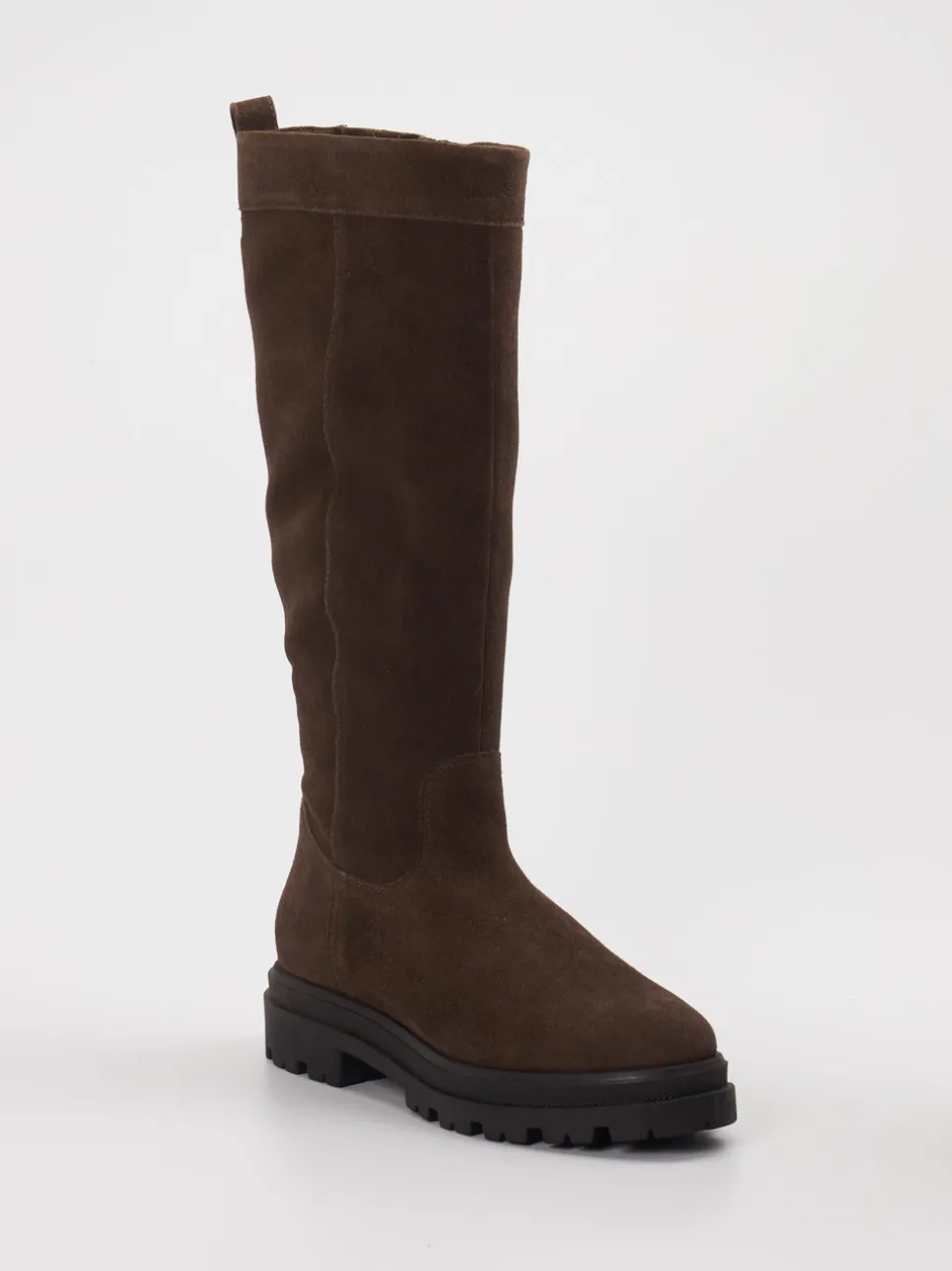 Sioux – Kniehohe Stiefel aus Veloursleder braun