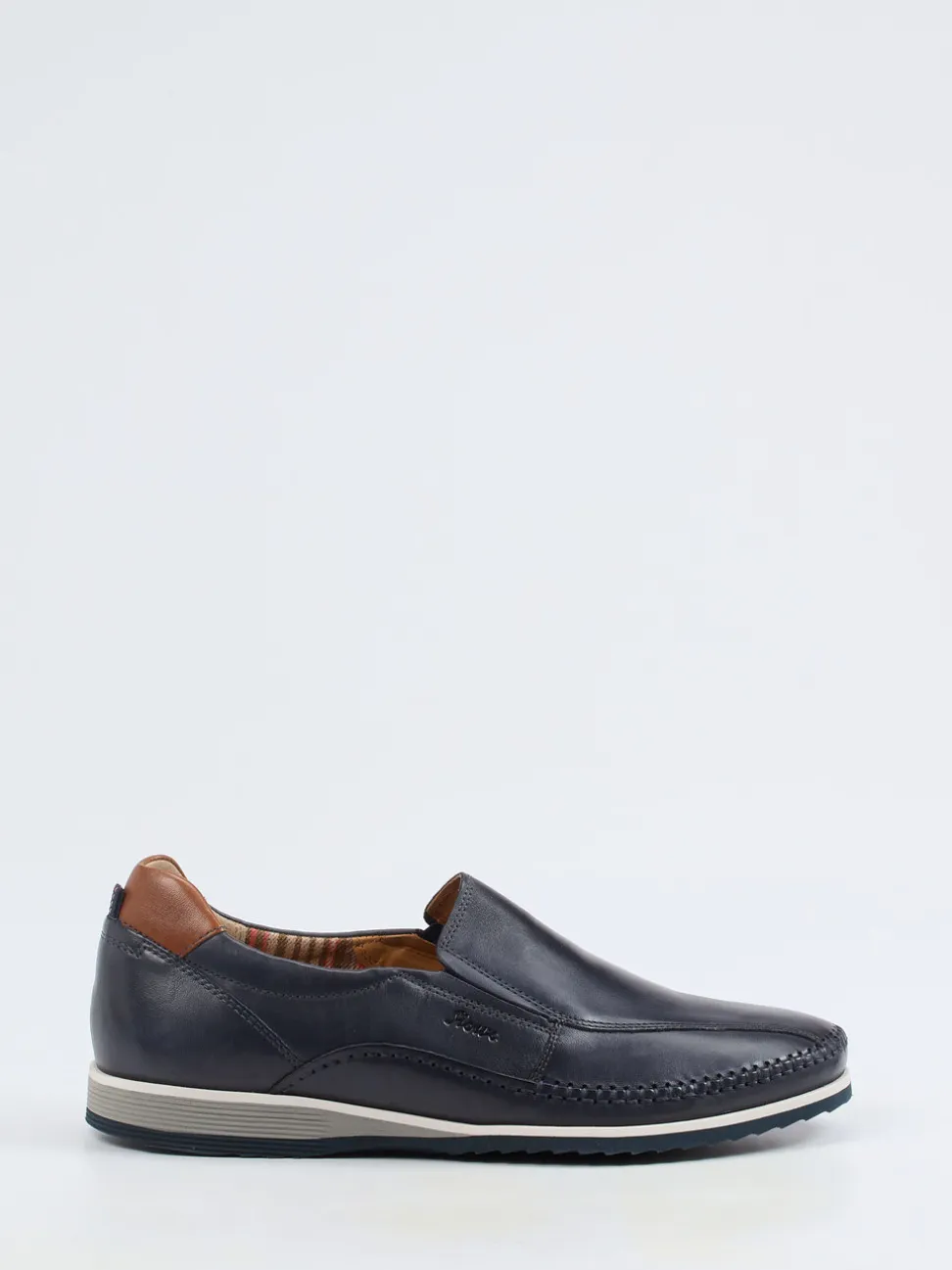Sioux – Komfort-Slipper aus Kalbleder Dunkelblau