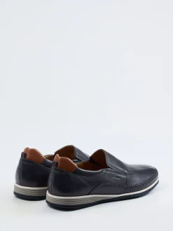 Sioux – Komfort-Slipper aus Kalbleder Dunkelblau