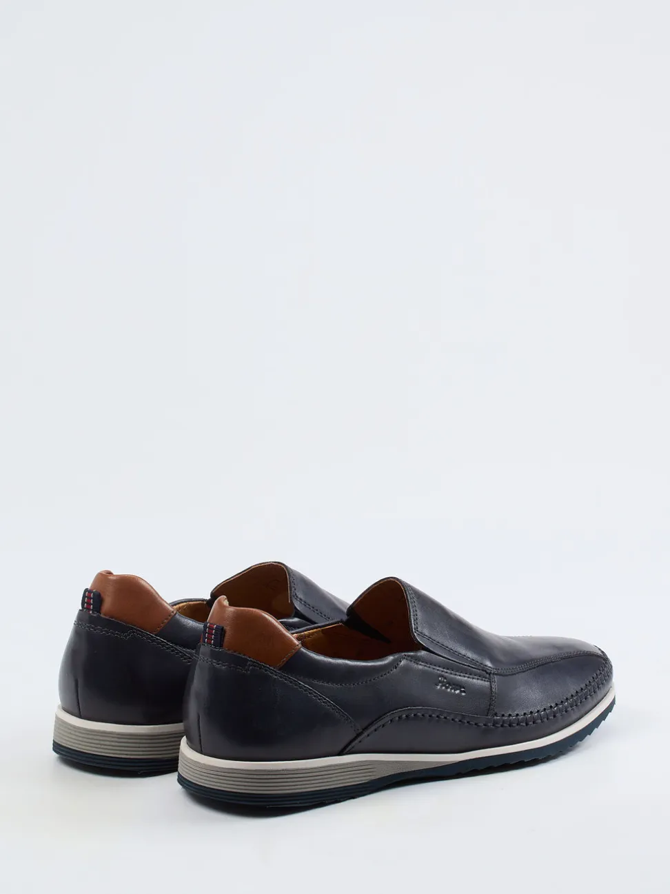 Sioux – Komfort-Slipper aus Kalbleder Dunkelblau