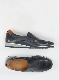 Sioux – Komfort-Slipper aus Kalbleder Dunkelblau