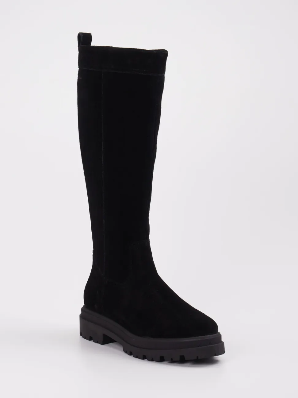 Sioux – Langschaftstiefel aus Veloursleder Schwarz
