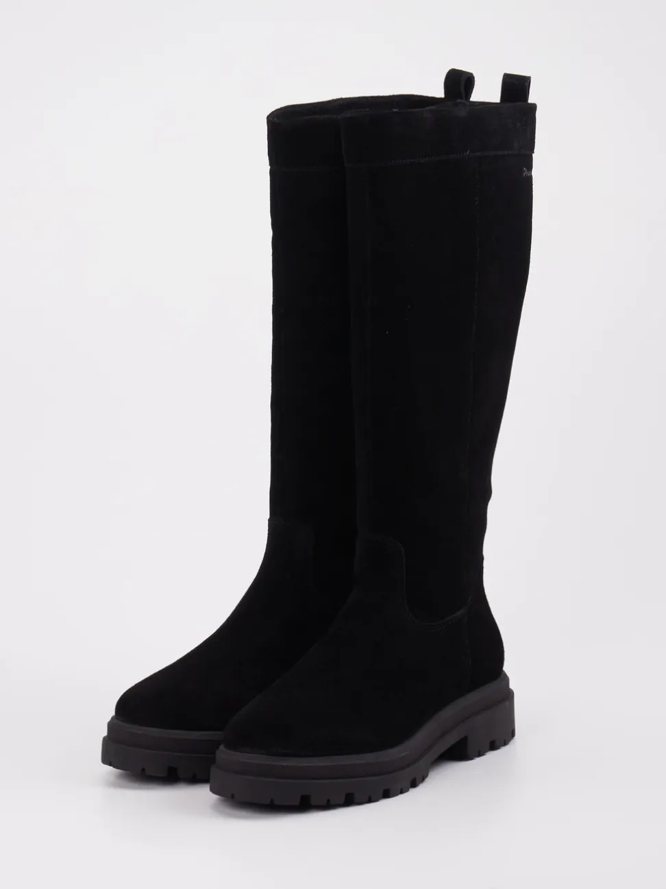 Sioux – Langschaftstiefel aus Veloursleder Schwarz