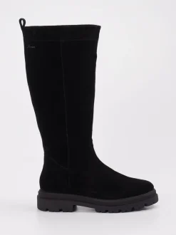 Sioux – Langschaftstiefel aus Veloursleder Schwarz
