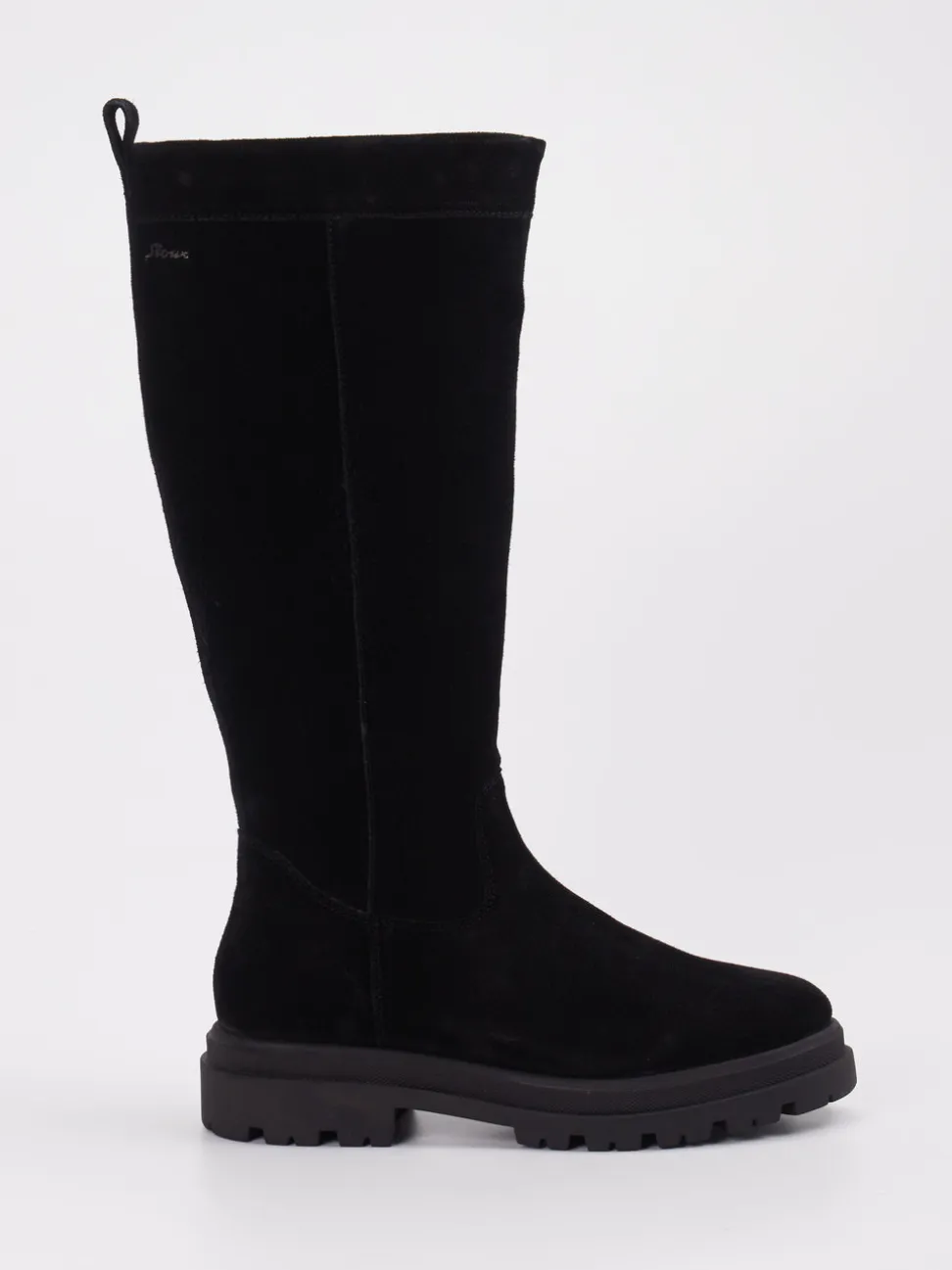 Sioux – Langschaftstiefel aus Veloursleder Schwarz