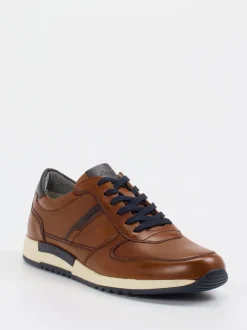 Sioux – Leder-Sneaker aus Kalbleder cognacbraun