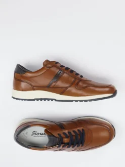 Sioux – Leder-Sneaker aus Kalbleder cognacbraun