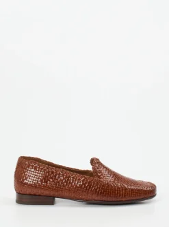 Sioux – Loafer aus Flechtleder kastanienbraun
