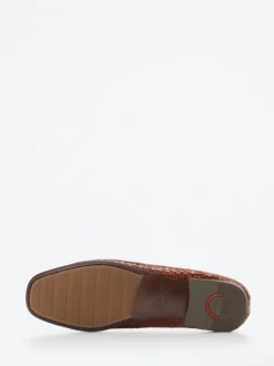 Sioux – Loafer aus Flechtleder kastanienbraun