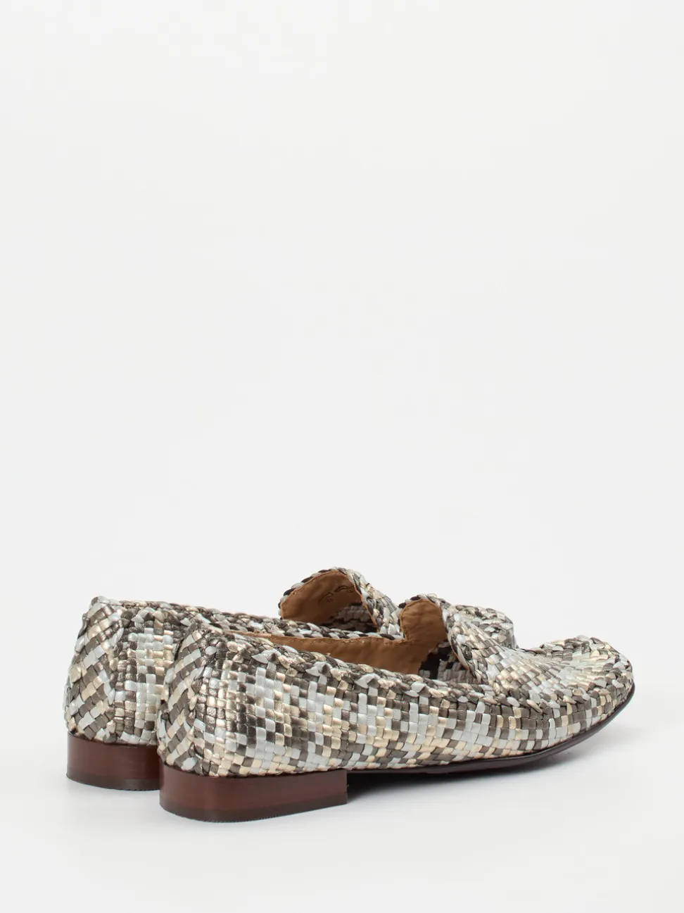 Sioux – Loafer aus Flechtleder mit Metallic-Finish