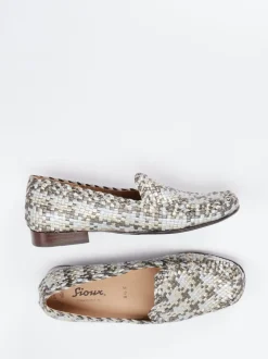 Sioux – Loafer aus Flechtleder mit Metallic-Finish