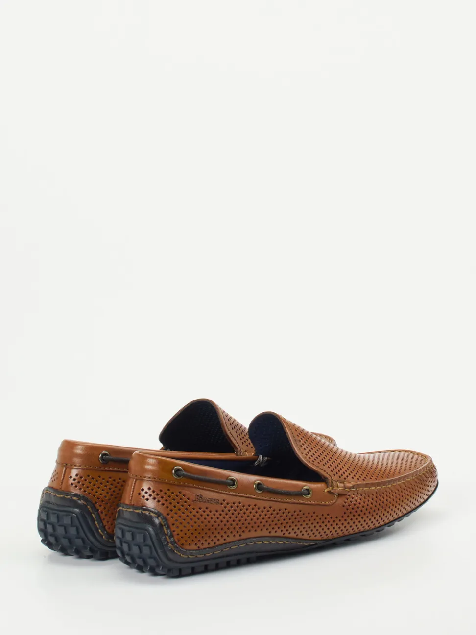 Sioux – Loafer aus geprägtem Leder cognacbraun