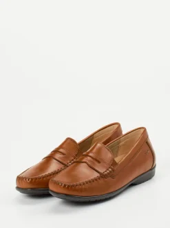Sioux – Loafer aus Kalbleder in Cognacbraun