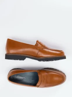 Sioux – Loafer aus Kalbleder cognacbraun
