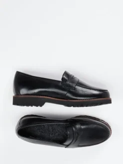 Sioux – Loafer aus Kalbleder Schwarz glänzend